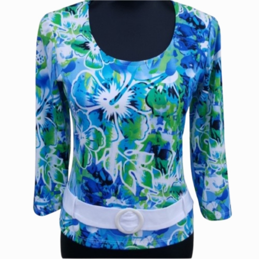 Stylized Abstract Floral CLIENTELE Top (M)